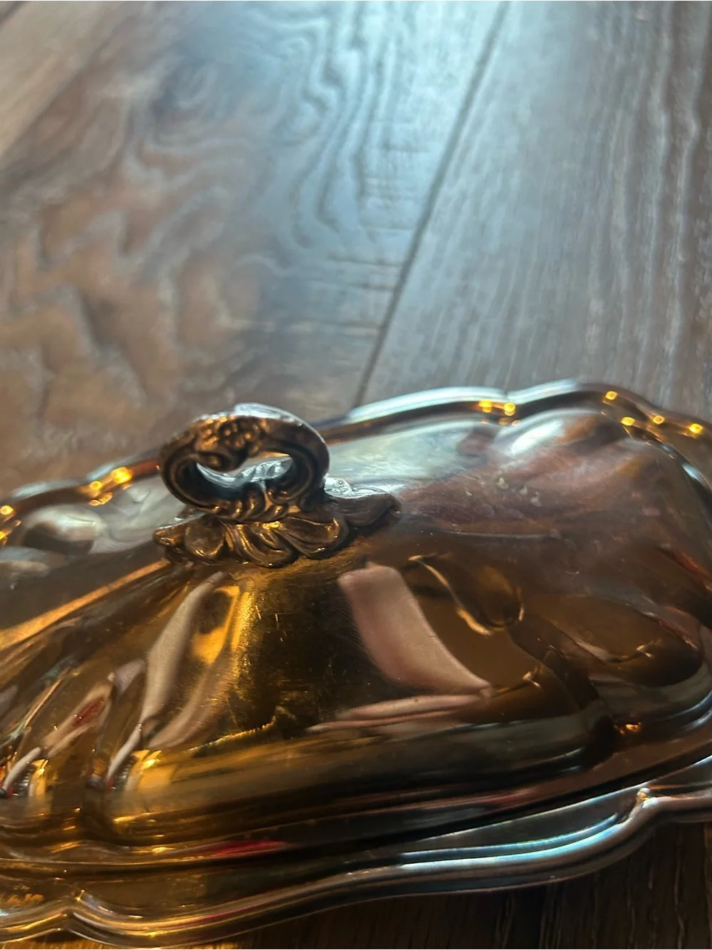 Vintage FB Rogers Silverplate Butter Dish with Glass Insert